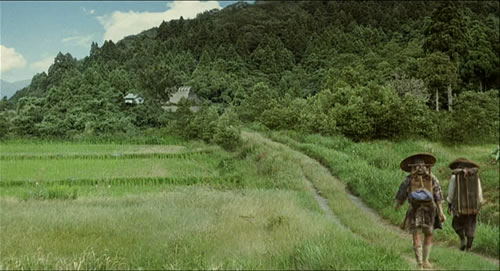 Piękne krajobrazy w Mushishi. I droga, Ginko (główny bohater) wciąż pozostaje w drodze, od dziecka.